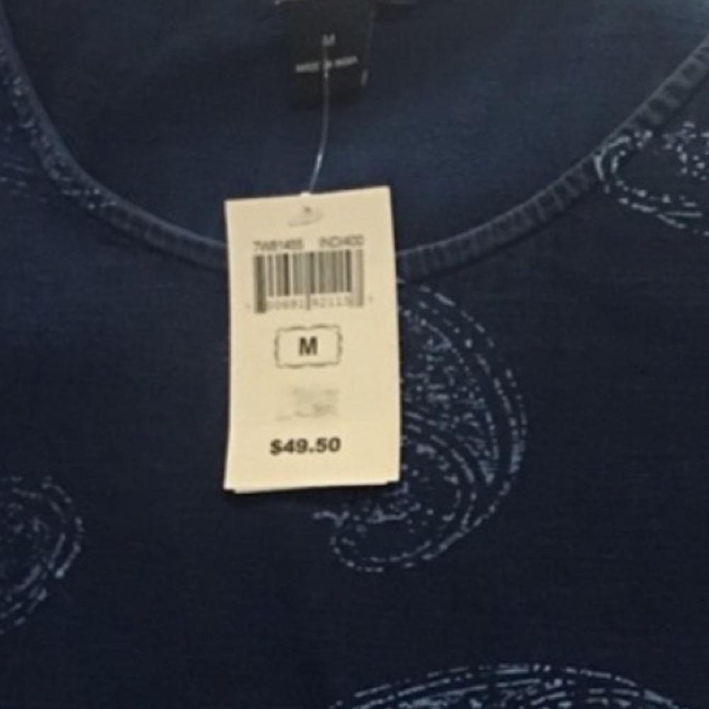 Lucky 🍀 Brand Navy with paisley print top - Picture 6 of 7